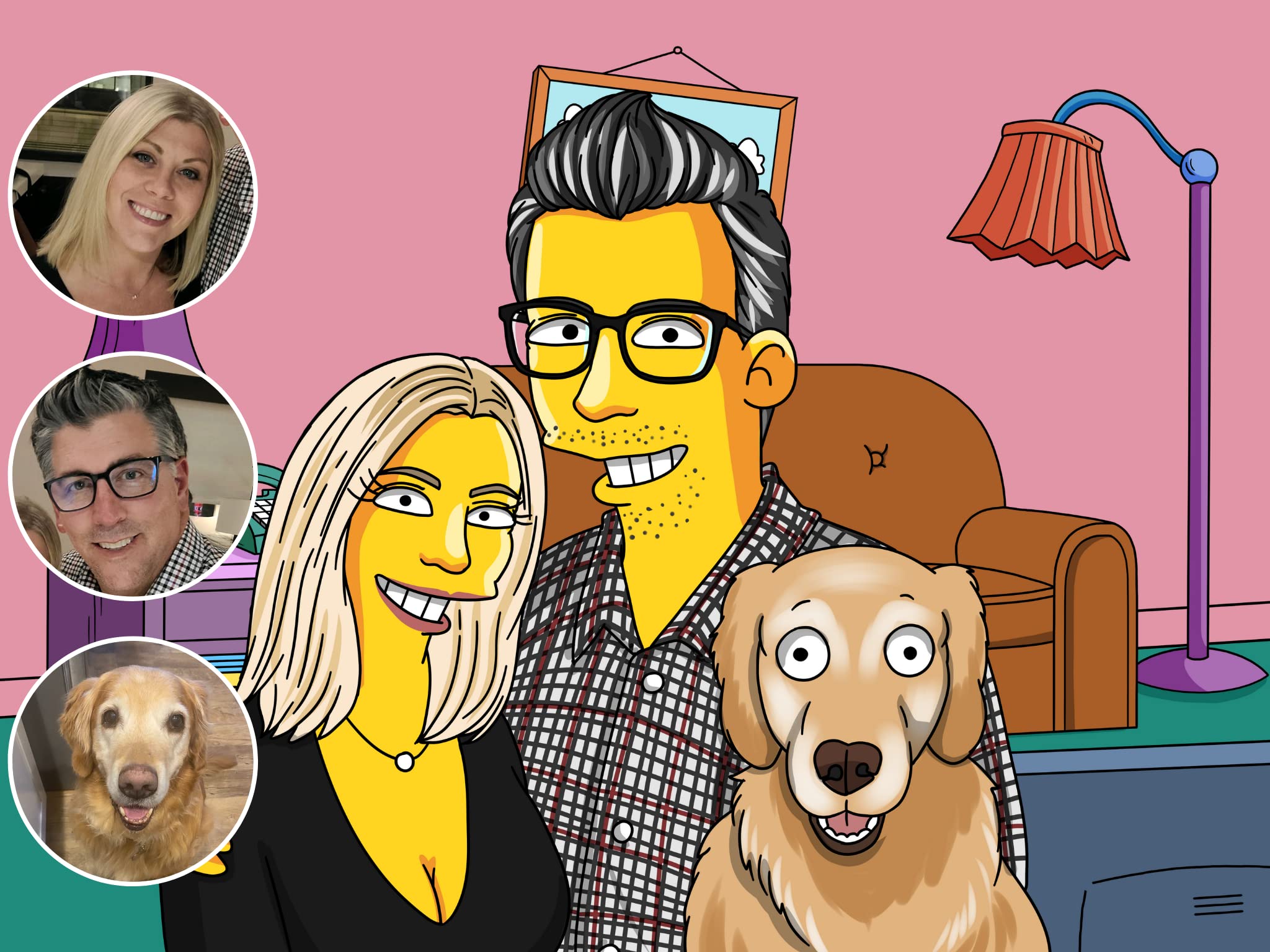 Simpsons Personalized Caricature Digital Art | Wall Art | Wall Decor | Simpsons Custom Family Digital Version