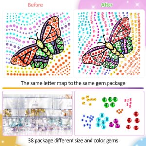 RTHPY Arts and Crafts for Kids Ages 8-12 & 6-8, Window Suncatcher Diamond Painting Kits by Numbers for Girl Ages 7 9 11 Year Old Gem Art for Kids Ages 9-12 Birthday Gift Idea for Teens (Nature)