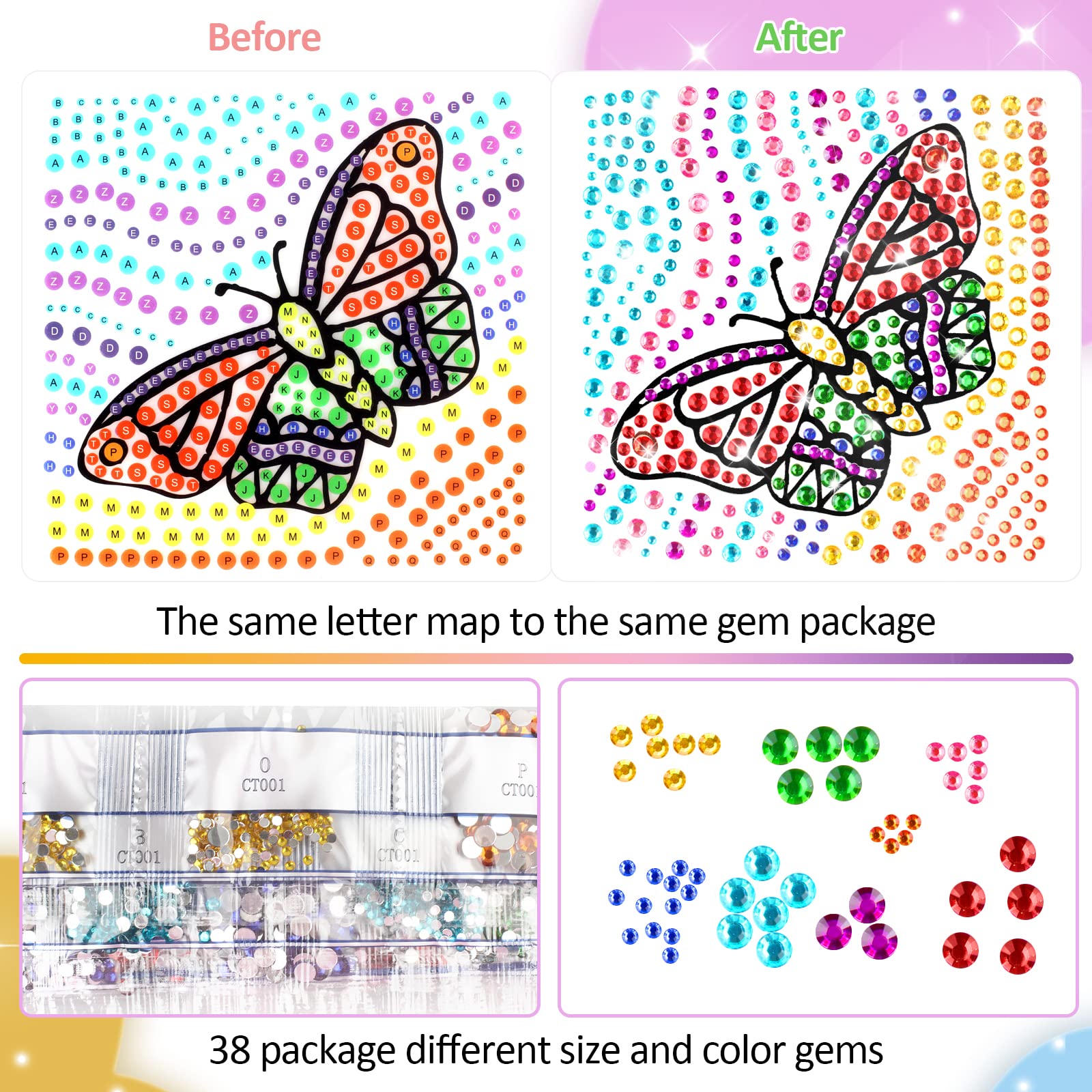 RTHPY Arts and Crafts for Kids Ages 8-12 & 6-8, Window Suncatcher Diamond Painting Kits by Numbers for Girl Ages 7 9 11 Year Old Gem Art for Kids Ages 9-12 Birthday Gift Idea for Teens (Nature)