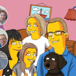 Simpsons Personalized Caricature Digital Art | Wall Art | Wall Decor | Simpsons Custom Family Digital Version