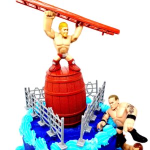 Wrestler Rumblers Wrestling Action Cake Topper With Random Wrestler Figures And Accessories (Unique Design)