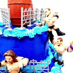 Wrestler Rumblers Wrestling Action Cake Topper With Random Wrestler Figures And Accessories (Unique Design)