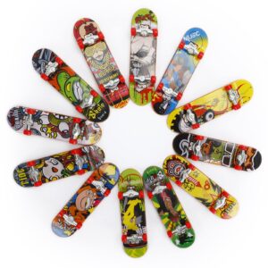 12pcs finger toys professional finger skateboard, mini skateboard fingerboards for creative fingertips movement, novelty toys for adults and kids boys girls gifts