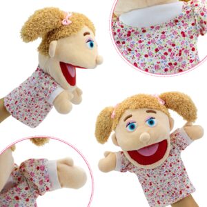 Hand Puppets Multi-Ethnic Puppets,Family Puppets for Kids Role Paly 11.8" Family Puppets,Plush Soft Hand Puppets Family Puppets Story Toys Puppets for Girls Boys Finger Puppets Puppet Set Gifts