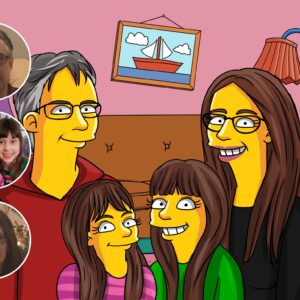 Simpsons Personalized Caricature Digital Art | Wall Art | Wall Decor | Simpsons Custom Family Digital Version