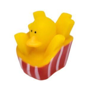 Cool Rubber Ducks (2") Standard Size. (12 Pack) Cute Duck Bath Tub Pool Toys. (Fast Food Rubber Duckies)