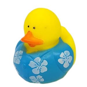 Cool Rubber Ducks (2") Standard Size. (12 Pack) Cute Duck Bath Tub Pool Toys. (Luau Rubber Duckies)