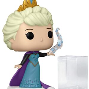 POP Disney: Ultimate Princess - Elsa Funko Vinyl Figure (Bundled with Compatible Box Protector Case), Multicolor, 3.75 inches