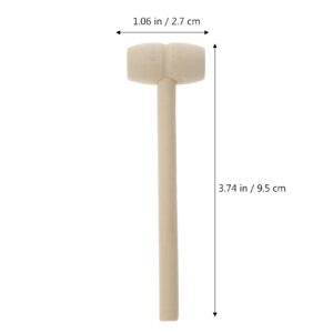 Gadpiparty 36pcs Mini Wooden Hammer Chocolate Wooden Mallet Hammer Toys Kids Cracking Hammers Pounding Toy Educational Tool for Kids Boys Girls Use 9.5X2.7X1.3CM