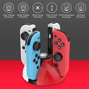 HEIYING Switch Controllers Charging Dock for Nintendo Switch/Switch OLED Joy-Con Controller, Switch Joy-Con Charging Dock with LED Indicator.