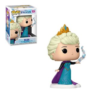 POP Disney: Ultimate Princess - Elsa Funko Vinyl Figure (Bundled with Compatible Box Protector Case), Multicolor, 3.75 inches