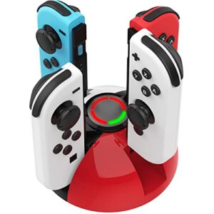 HEIYING Switch Controllers Charging Dock for Nintendo Switch/Switch OLED Joy-Con Controller, Switch Joy-Con Charging Dock with LED Indicator.