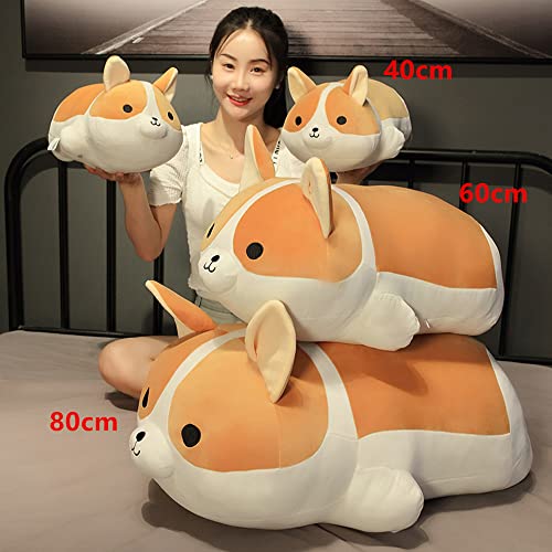 MIAOHAHA Plush Corgi Dog Toy 15.7in Stuffed Animal Corgi Doll Shiba Inu Dog Plush Pillow, Gift for Kids and Girls(Corgi,40cm/15.7in)