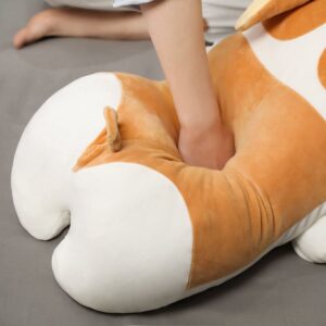 MIAOHAHA Plush Corgi Dog Shiba Inu Dog Plush Pillow Stuffed Animal Corgi Kids Plush Toy Pillow(Corgi,60cm/23.6in)