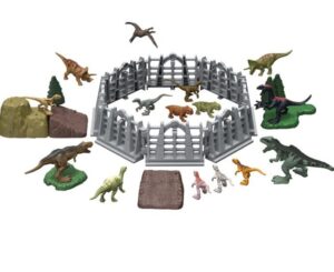 ???(mattel) jurassic world dominion minis mega on-the-go dinosaur danger set hjb16