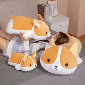 MIAOHAHA Plush Corgi Dog Toy 15.7in Stuffed Animal Corgi Doll Shiba Inu Dog Plush Pillow, Gift for Kids and Girls(Corgi,40cm/15.7in)