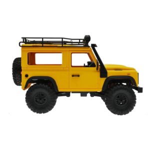 FMTStore MN98 RTR Model 1/12 2.4G 4WD Climbing Rock Crawler Off-Road RC Truck Car Upgrade Parts Land Rover Defender Vehicles Indoor Toys Models for Kids and Adults - Yellow