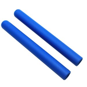 TUOREN 2pcs Drumstick Grips Comfortable Anti Slip Handles Drum Kits Percussion Accessories for Drumming Exercise (Blue)