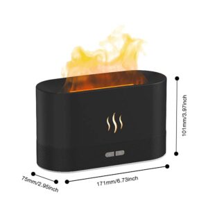 Komake Flame Diffuser Humidifier, Ultra-Silent Cool Mist Air Fire Diffuser, 2 Brightness Night Light & Auto-Off, Essential Oil Aromatherapy Flame Humidifier Aroma Diffuser for Home, Office or Yoga