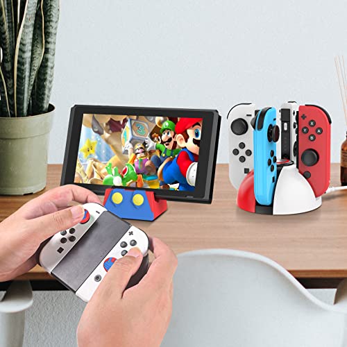 HEIYING Switch Controllers Charging Dock for Nintendo Switch/Switch OLED Joy-Con Controller, Switch Joy-Con Charging Dock with LED Indicator.