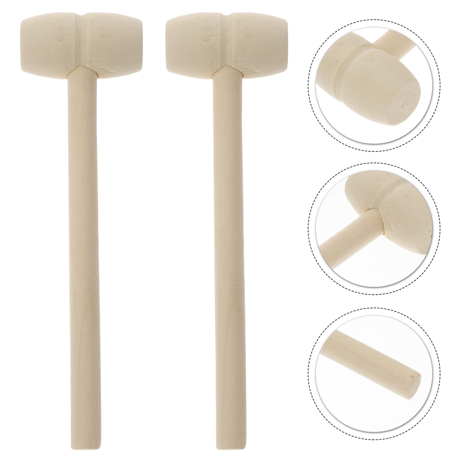 Gadpiparty 36pcs Mini Wooden Hammer Chocolate Wooden Mallet Hammer Toys Kids Cracking Hammers Pounding Toy Educational Tool for Kids Boys Girls Use 9.5X2.7X1.3CM