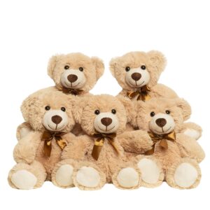 quaakssi teddy bears bulk 5 packs teddy bear stuffed animals plush toys gift for kid girlfriend,13.5 inches stuffed bears for christmas valentine’s day birthday wedding party