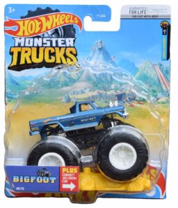 hot wheels monster trucks bigfoot - plus connect and crash car 49/75 - crash legends 9/11