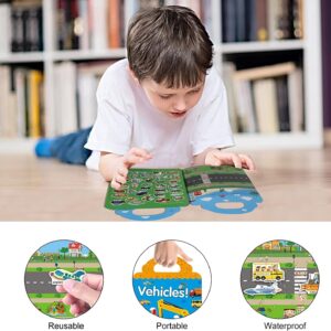 Sticker Books for Kids, Window Clings for Kids Toddlers, Reusable Activity Book Vehicle Insect Ocean Animal for Boys Girls Preschool Educational Travel Toys Birthday Gifts for Kids 3 4