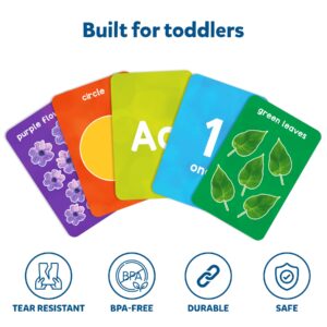 Skillmatics Thick Flash Cards for Toddlers - Letters, Numbers, Shapes & Colors, Montessori Toys & Games, Preschool Learning Activities and Toddler Toys for Kids 1, 2, 3, 4 Years