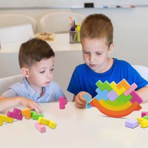 PHINIENLAND Balance Blocks Montessori Toys for Toddlers, Education for Fine Motor Skills - Sorting & Matching