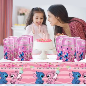 OU RUI 30Pcs Pink Lilo and Stitch Party Gift Bags,Girl Lilo and Stitch Birthday Party Supplies Decorates