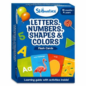 Skillmatics Thick Flash Cards for Toddlers - Letters, Numbers, Shapes & Colors, Montessori Toys & Games, Preschool Learning Activities and Toddler Toys for Kids 1, 2, 3, 4 Years