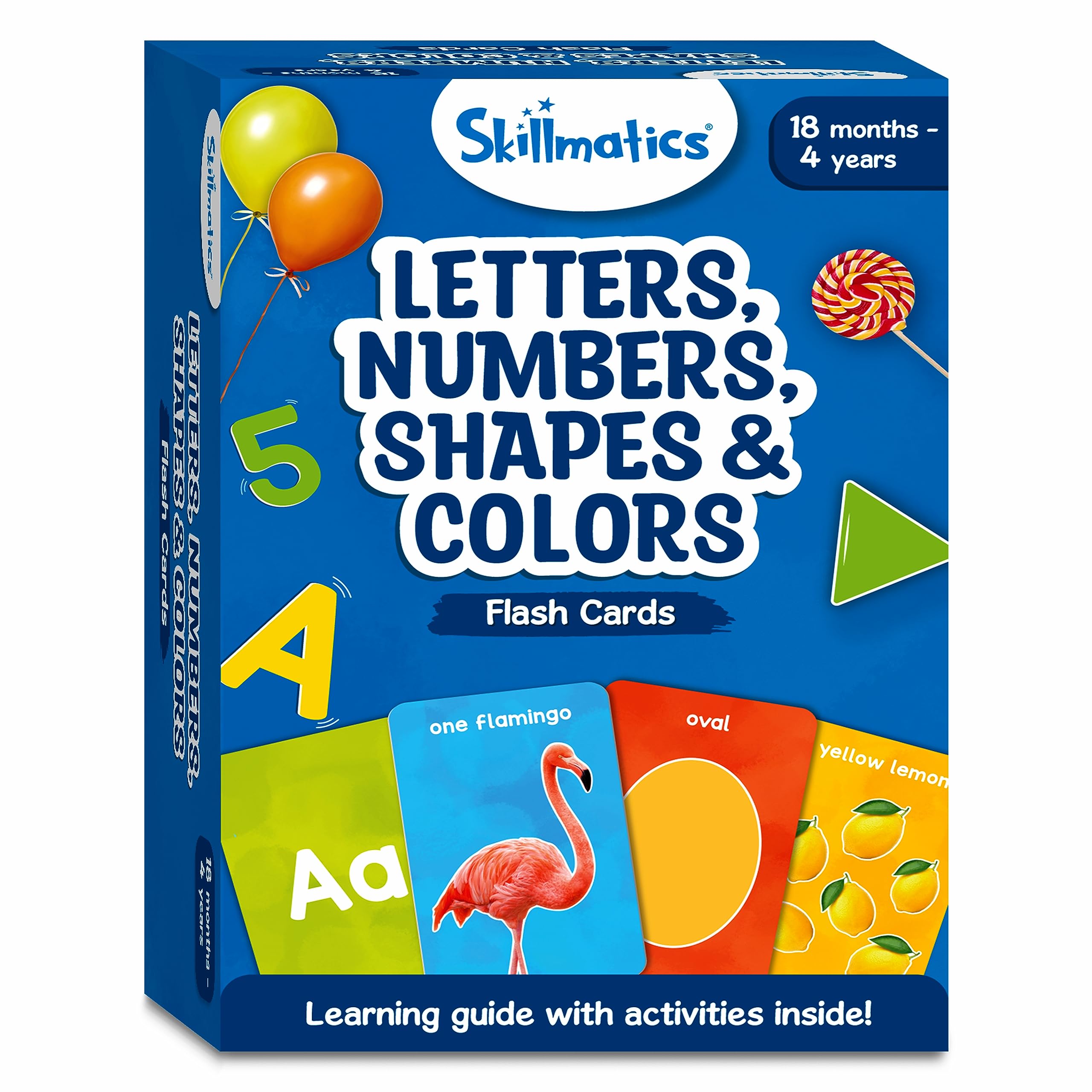 Skillmatics Thick Flash Cards for Toddlers - Letters, Numbers, Shapes & Colors, Montessori Toys & Games, Preschool Learning Activities and Toddler Toys for Kids 1, 2, 3, 4 Years