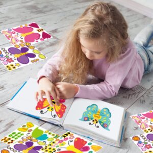 30 Pack Butterflies Stickers for Kids 5 Designs Butterfly Crafts Make a Face Stickers DIY Mix and Match Make Your Own Decals for Festival Gifts Rewards Arts Projects Party Favors Games School Summer