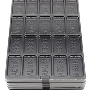 Flying Buffalo Game Piece Counter Trays (5-Pack); War Game and Board Game Storage Sorting Organizers, Aegis Collection