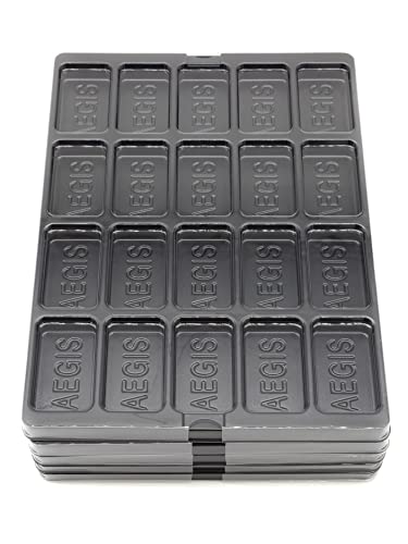 Flying Buffalo Game Piece Counter Trays (5-Pack); War Game and Board Game Storage Sorting Organizers, Aegis Collection