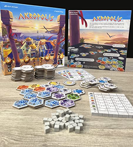 Akropolis | Strategy Game for Teens and Adults | Ages 8+ | 2 to 4 Players | 30 Minutes