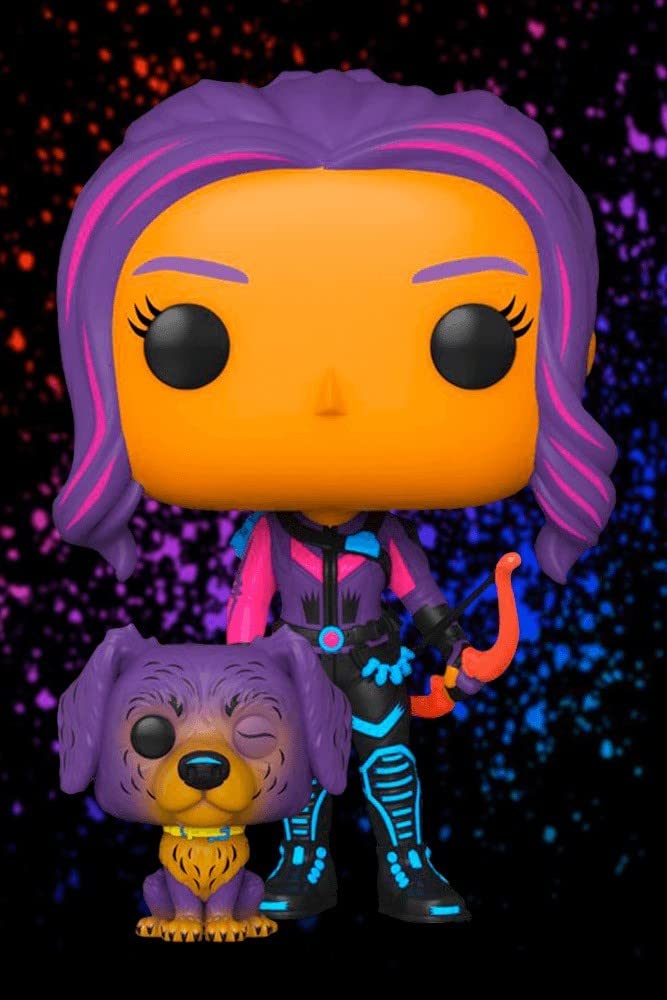 Funko POP TV: Hawkeye - Kate Bishop & Lucky (Blacklight) (Target Exclusive)