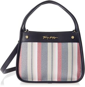 tommy hilfiger quinn crossbody bag, navy/red multi