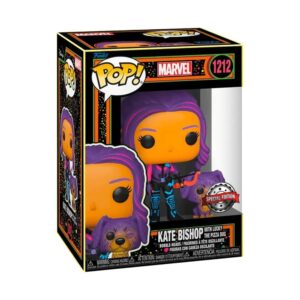 funko pop tv: hawkeye - kate bishop & lucky (blacklight) (target exclusive)