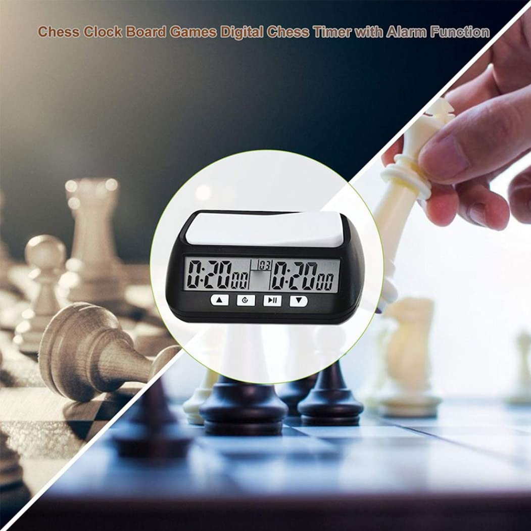 Domccy Chess Clock Timer Digital Chess Clock Timer Count Up/Down Bonus Delay Portable English Version Digital Clock for Chess Game