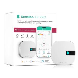 sensibo air pro - air conditioner smart controller & air quality sensor. smart thermostat for mini split, window, portable ac. temp & humidity sensors. google, alexa, siri & apple homekit compatible