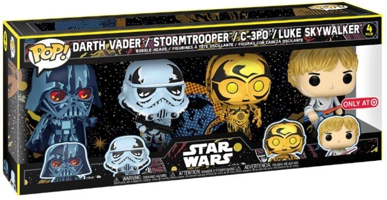 Funko POP! Star Wars Retro Series Darth Vader/Stormtrooper/C-3PO / Luke Skywalker 4 Pack