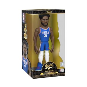 Funko Gold Vinyl: NBA - Joel Embiid, Philadelphia 76ers, 12 Inch Premium Vinyl Figure with Chase (Styles May Vary)