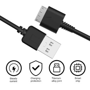 Sqrmekoko PSP Go Charger Cable, Data and Charging Cable Replacement for Sony PSP Go 2 in 1 Data Sync Transfer and Power Charger Cable Cord