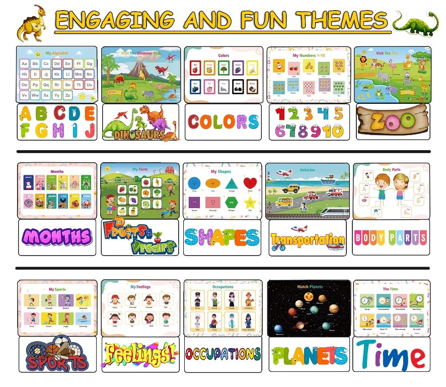 Busy Book for Toddlers, Montessori Toys for Toddlers, Preschool Educational Activities, 32 Theme Busy Book, Autism Sensory Educational Toys, Early Learning Toys, for Boys and Girls