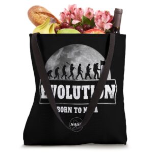 NASA Evolution Born to NASA Moon Insignia Logo Tote Bag