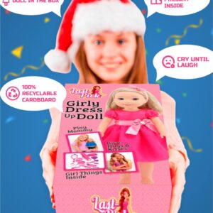 Skywin Prank Gift Box Sleeve - Fake Prank Box disguise Gift a Girly Dress-Up Doll for adults or kids - Novelty Gag Gift Box for Pranksters (Doll)