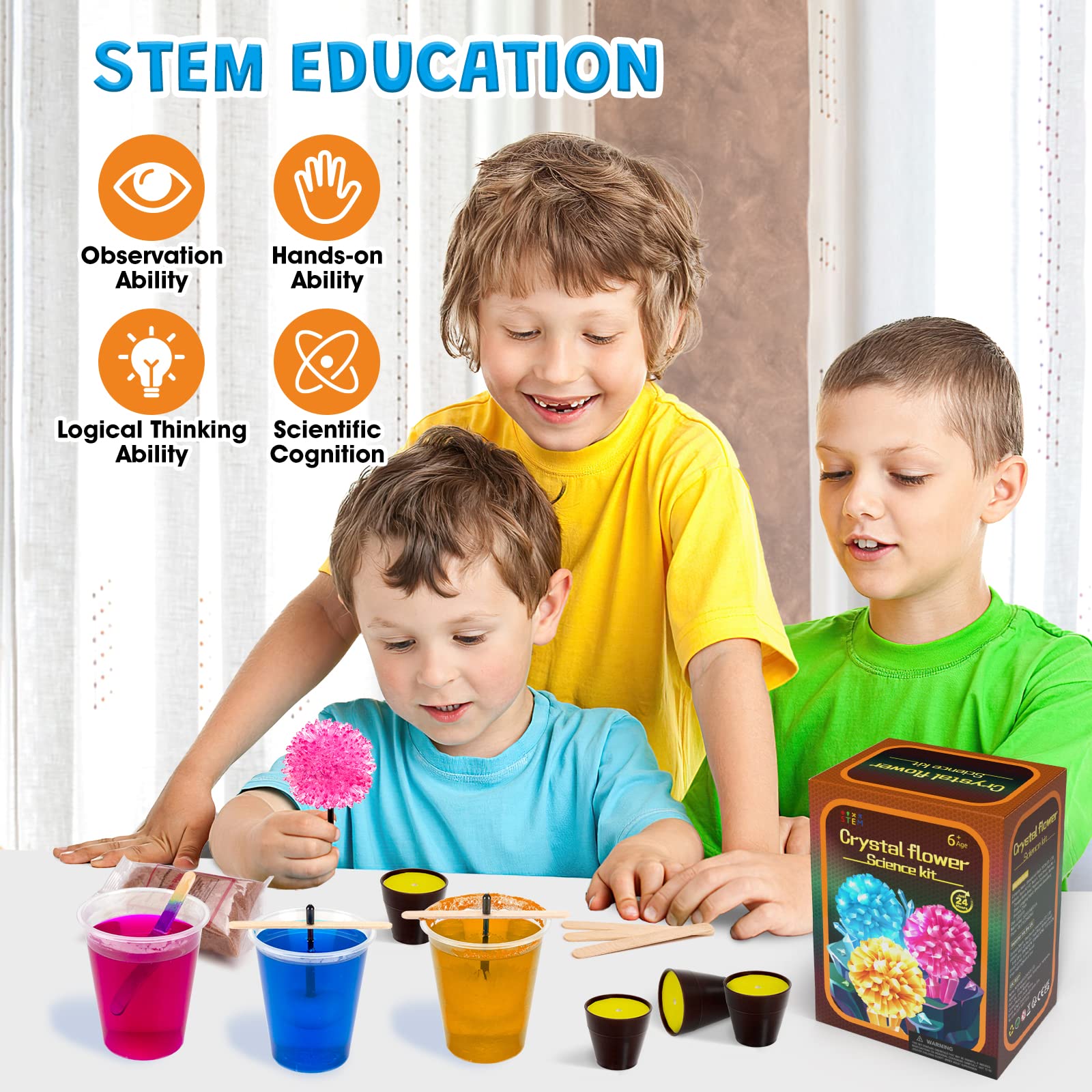 GobiDex Crystal Growing Kit, Science Kits for Kids Age 8-12, Grow Fast in (24H) Science Experiments Lab Toys, DIY STEM Projects Learning & Educational Toys, Crafts Gift Boys & Girls Ages 6 7 8 9 10 12