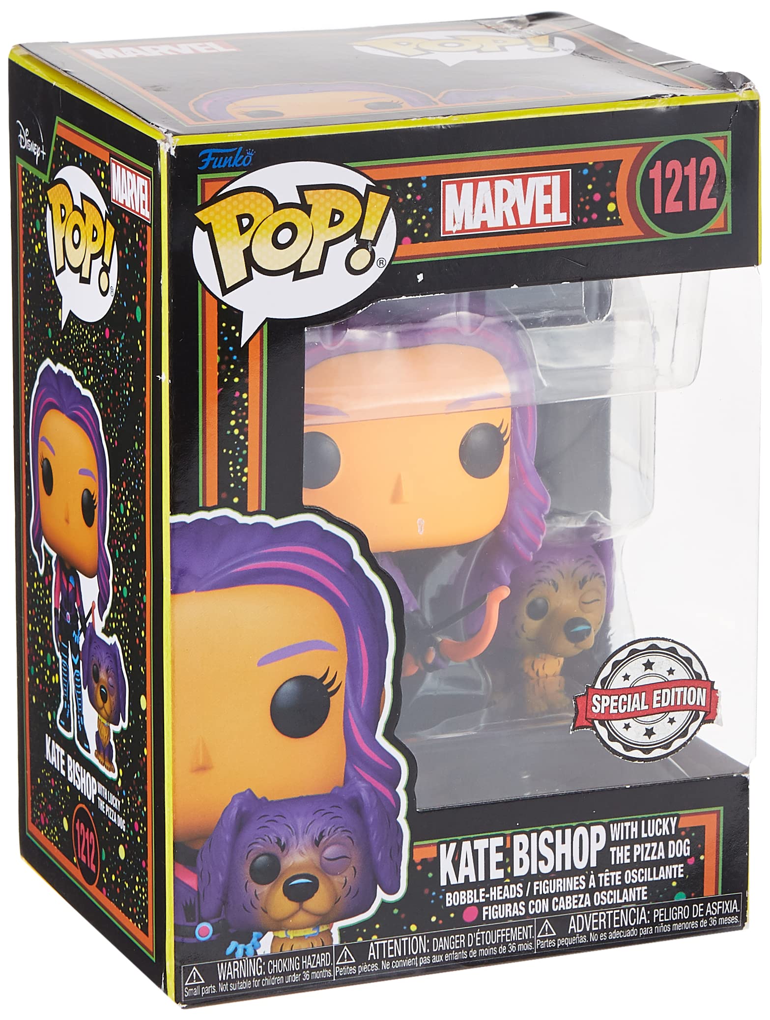 Funko POP TV: Hawkeye - Kate Bishop & Lucky (Blacklight) (Target Exclusive)